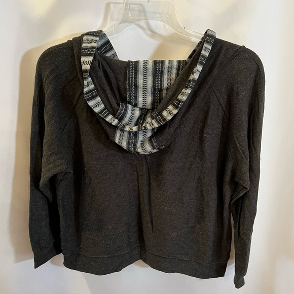 Mür Mür Hoodie with Pattern Detail, Gray, Size L - Picture 2 of 4